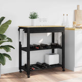 vidaXL Keukentrolley MONZA 48x40x88,5 cm massief grenenhout