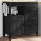 vidaXL Keukentrolley MONZA 84x40x88,5 cm massief grenenhout