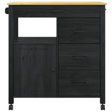 vidaXL Keukentrolley MONZA 84x40x88,5 cm massief grenenhout