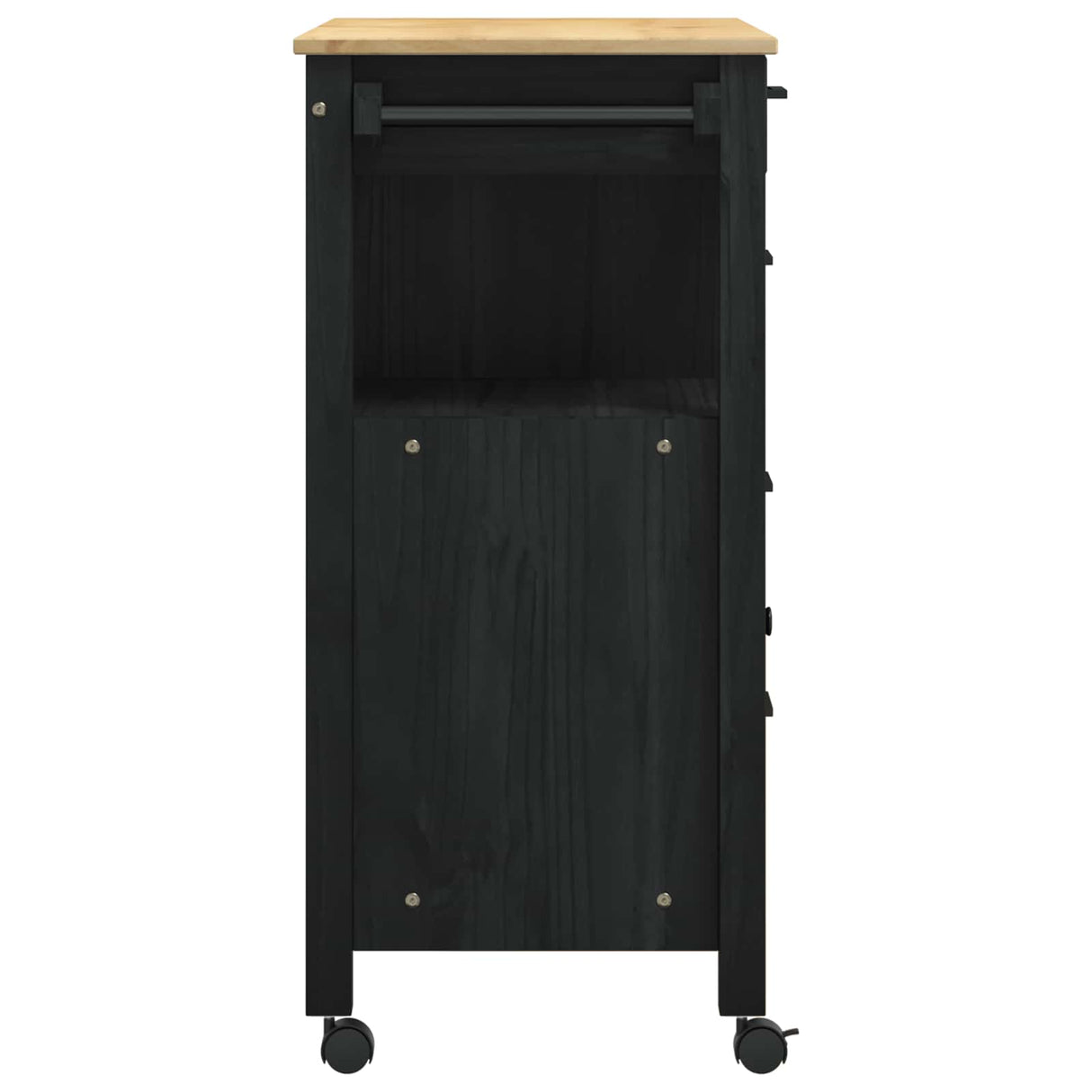 vidaXL Keukentrolley MONZA 84x40x88,5 cm massief grenenhout