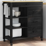vidaXL Kitchen Trolley MONZA 84x40x88.5 cm Solid Pine Wood