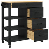 vidaXL Kitchen Trolley MONZA 84x40x88.5 cm Solid Pine Wood