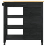vidaXL Kitchen Trolley MONZA 84x40x88.5 cm Solid Pine Wood