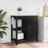 vidaXL Keukentrolley MONZA 84x40x88,5 cm massief grenenhout