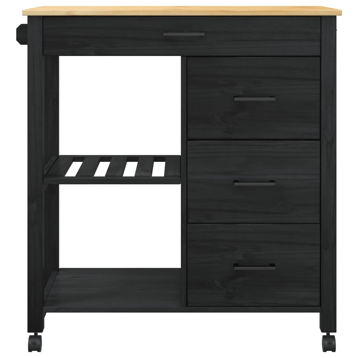 vidaXL Keukentrolley MONZA 84x40x88,5 cm massief grenenhout