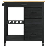 vidaXL Keukentrolley MONZA 84x40x88,5 cm massief grenenhout
