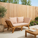 vidaXL 3-in-1 Tuinbank met Kussens Massief Acacia Hout Naturel