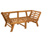 vidaXL 3-in-1 Tuinbank met Kussens Massief Acacia Hout Naturel