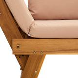 vidaXL 3-in-1 Tuinbank met Kussens Massief Acacia Hout Naturel