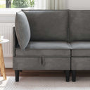 vidaXL Sofa with Storage Light Grey Velvet
