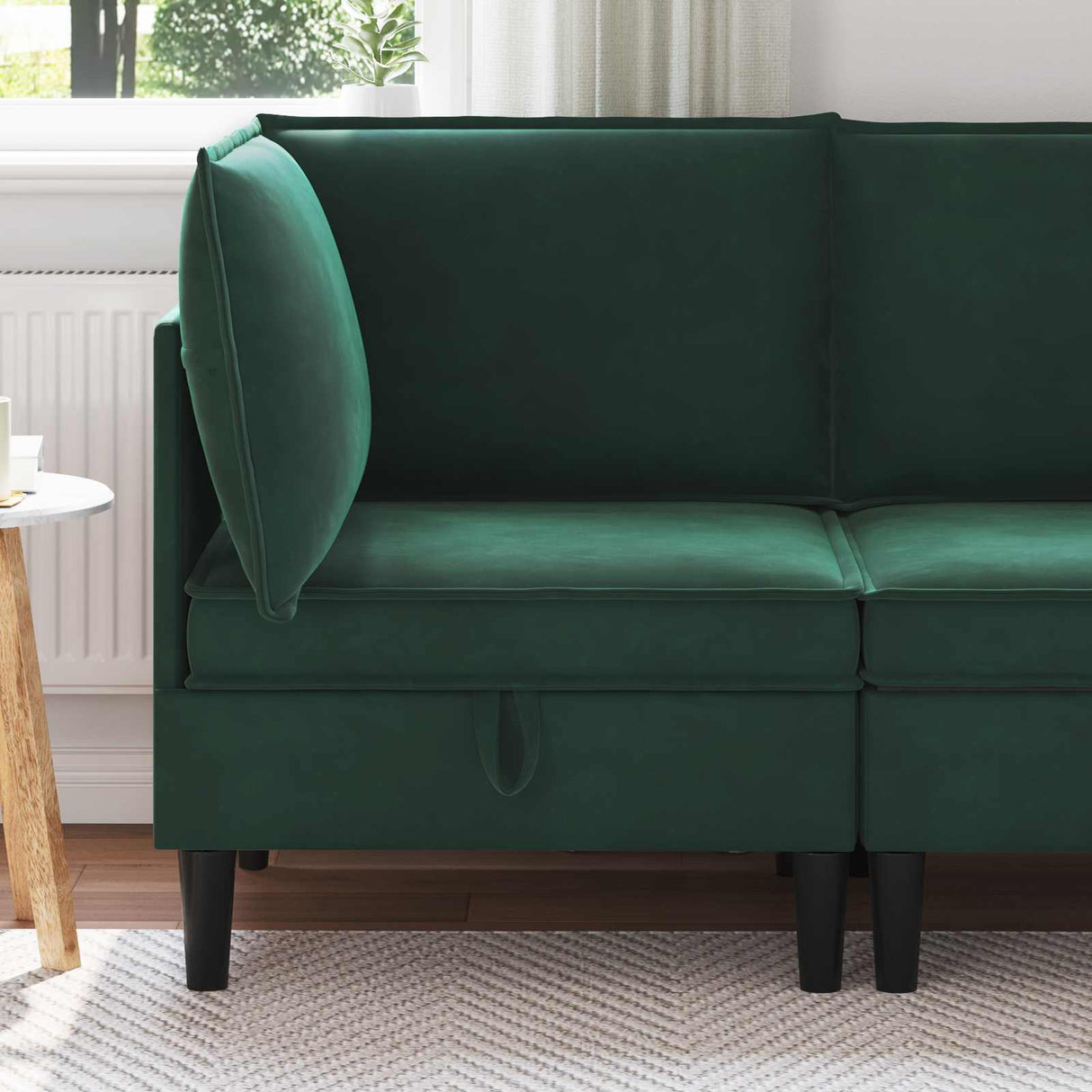 vidaXL Sofa with Storage Light Grey Velvet