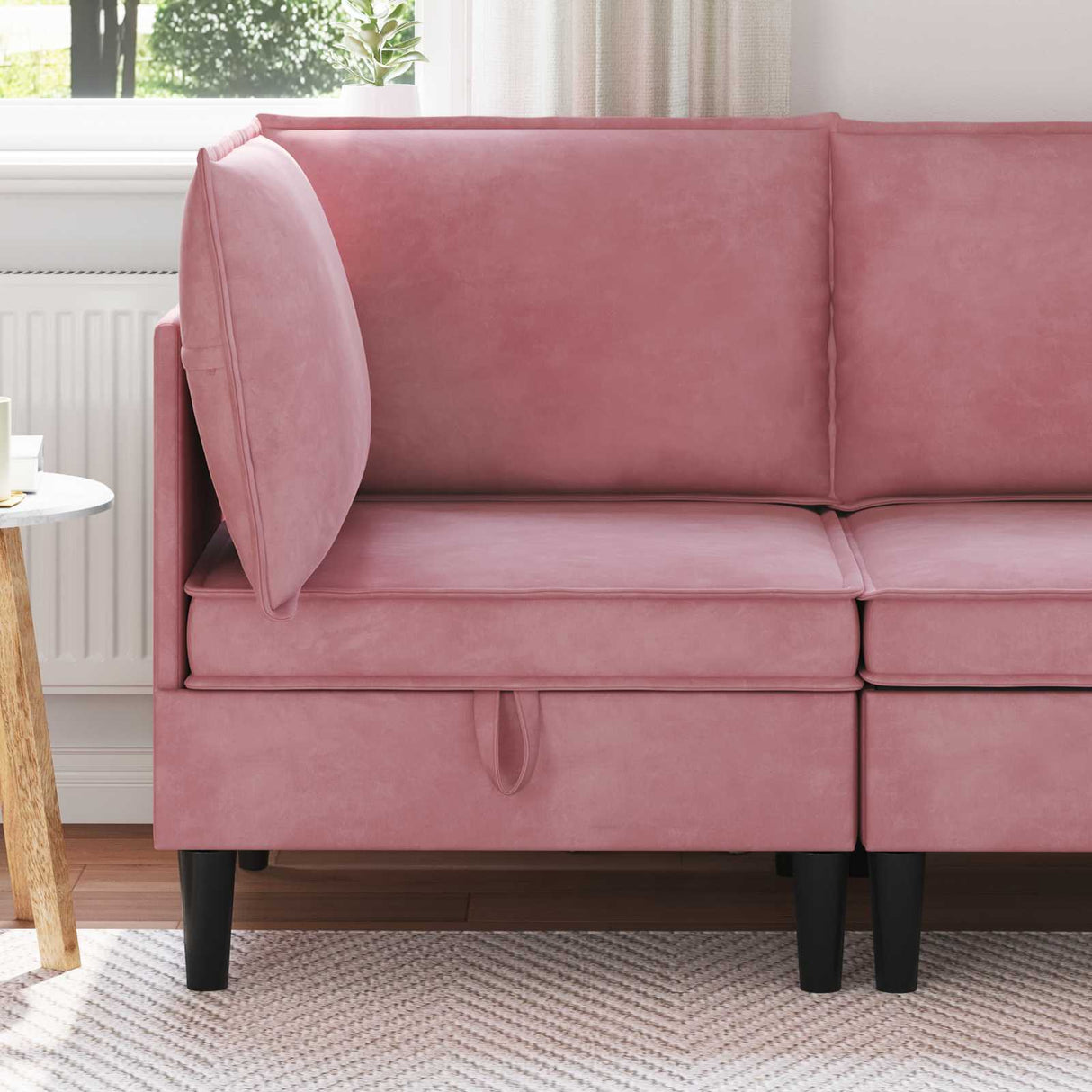 vidaXL Sofa with Storage Light Grey Velvet