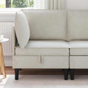 vidaXL Sofa with Storage Light Grey Velvet
