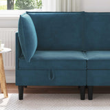 vidaXL Sofa with Storage Light Grey Velvet
