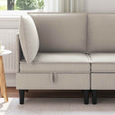 vidaXL Corner Sofa with Storage Cream Velvet