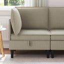 vidaXL Corner Sofa with Storage Cream Velvet