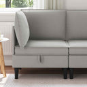 vidaXL Corner Sofa with Storage Cream Velvet
