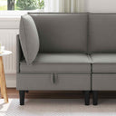 vidaXL Corner Sofa with Storage Cream Velvet