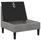 vidaXL Sofa with Storage Light Grey Velvet