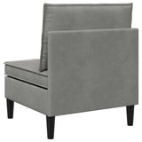 vidaXL Sofa with Storage Light Grey Velvet