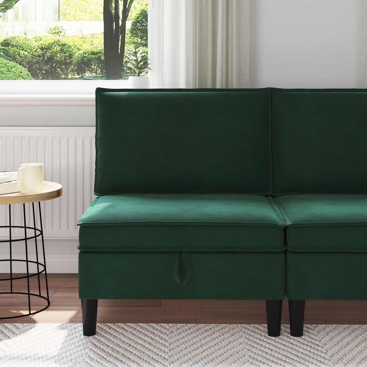 vidaXL Sofa with Storage Light Grey Velvet