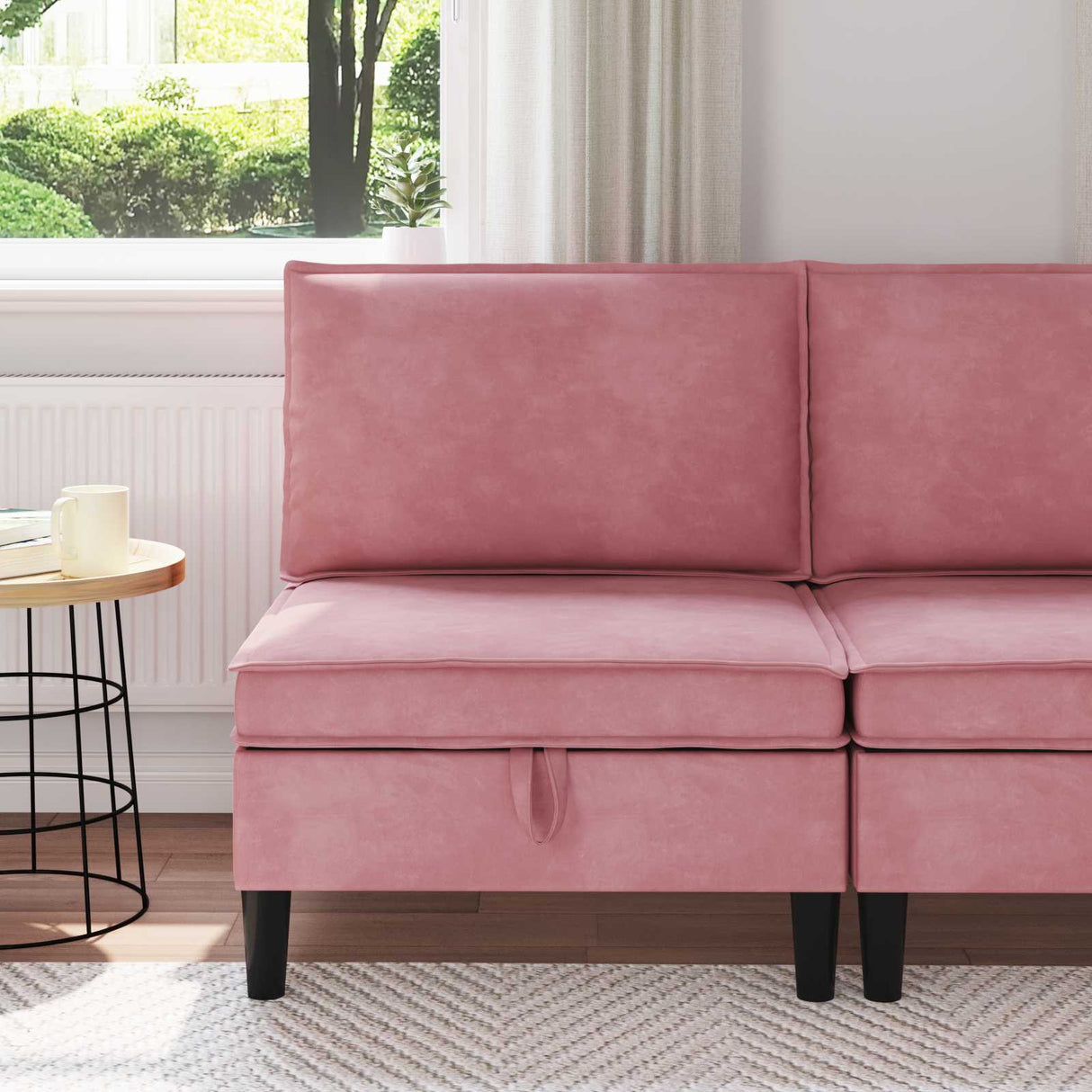 vidaXL Sofa with Storage Light Grey Velvet