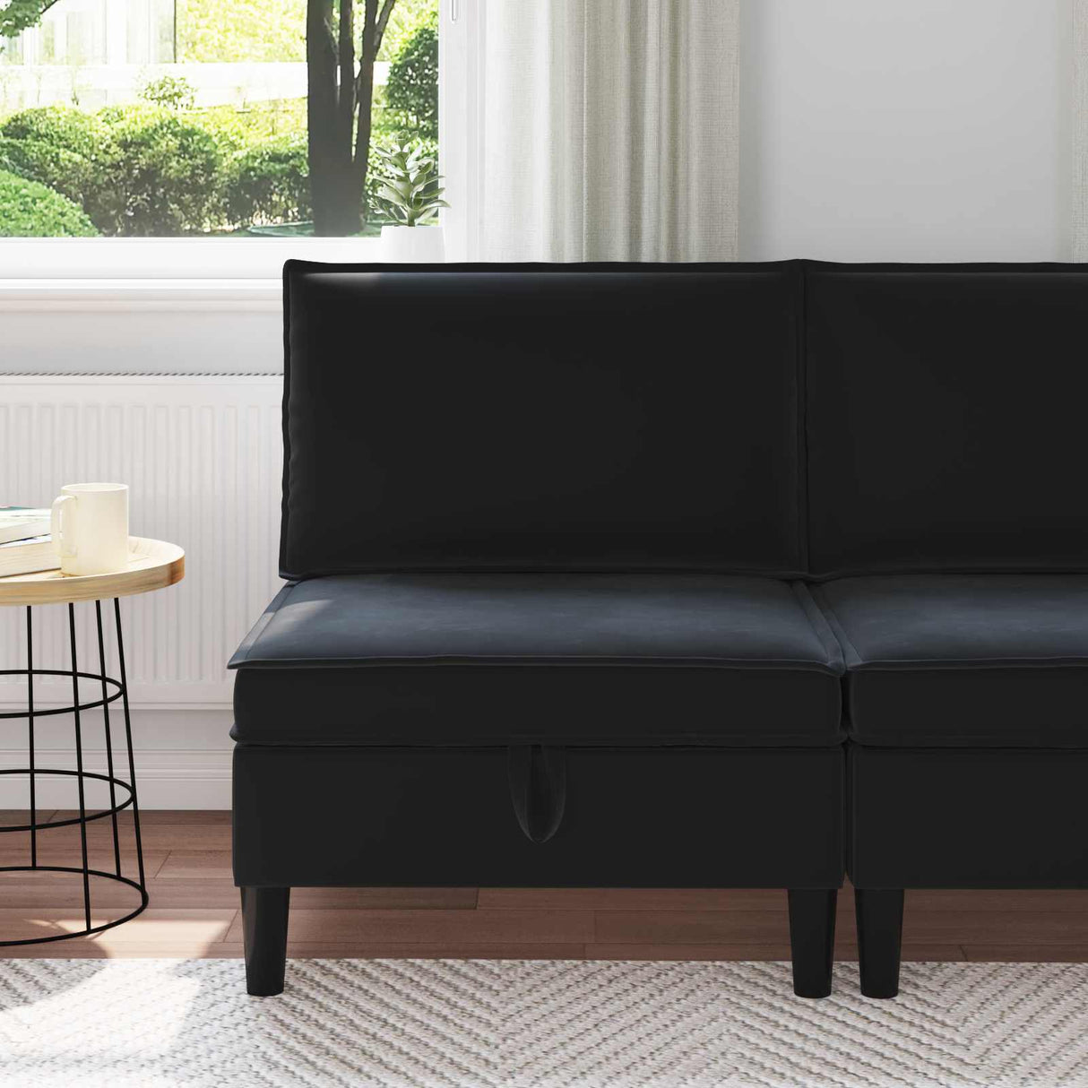 vidaXL Sofa with Storage Light Grey Velvet