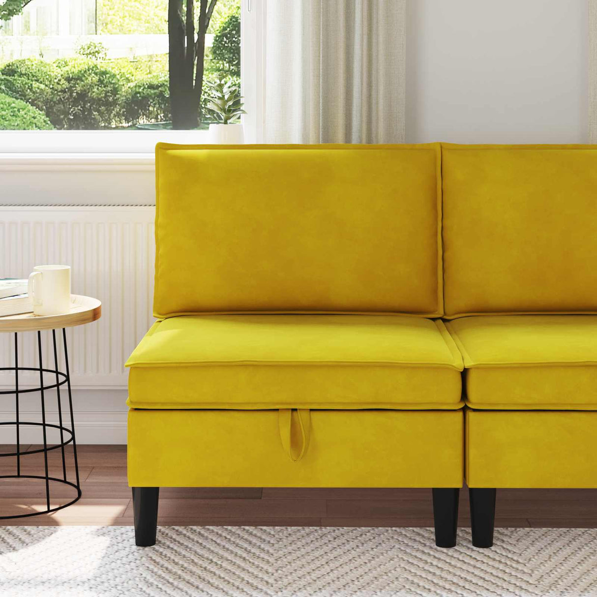 vidaXL Sofa with Storage Light Grey Velvet