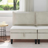 vidaXL Sofa with Storage Light Grey Velvet