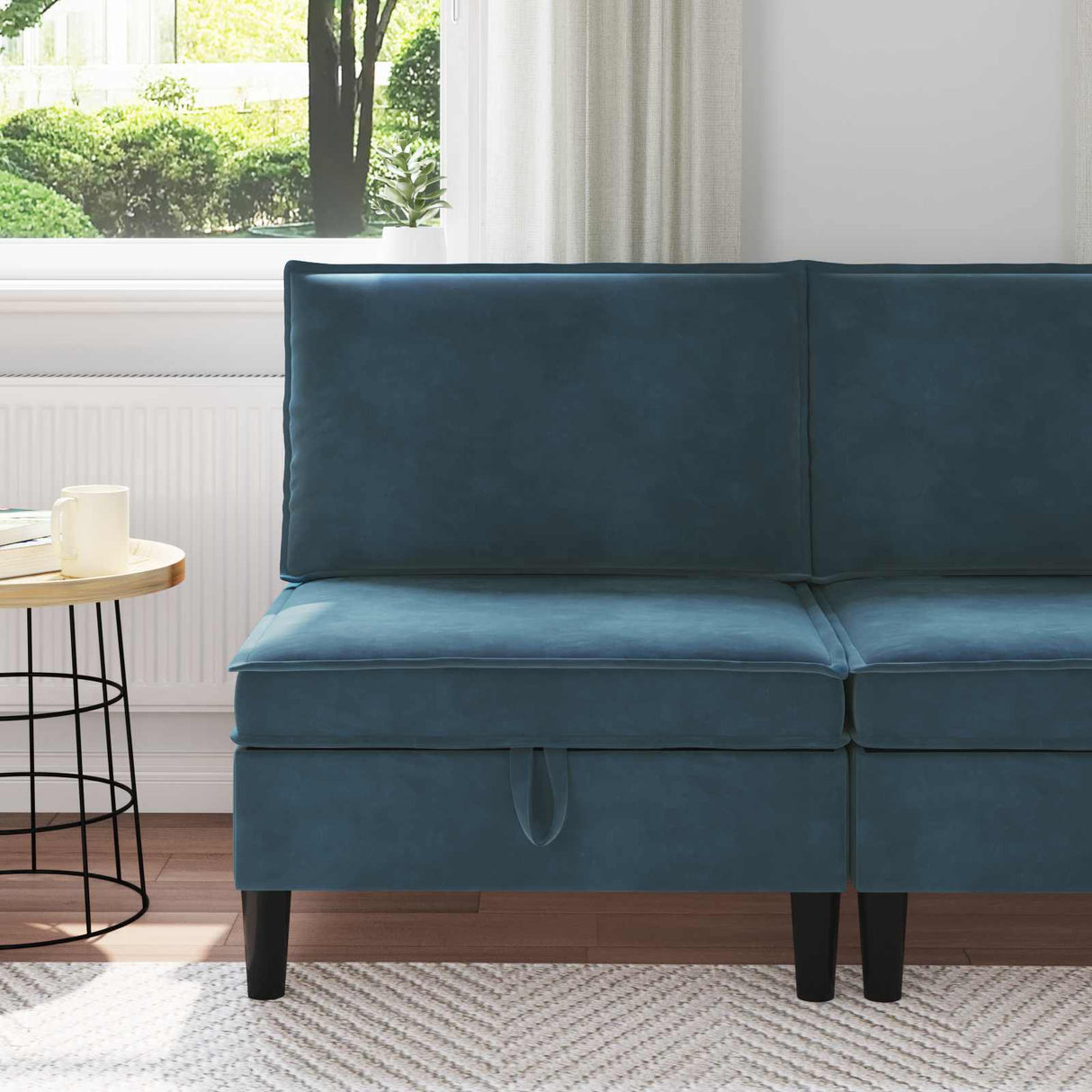 vidaXL Sofa with Storage Light Grey Velvet