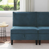 vidaXL Sofa with Storage Light Grey Velvet