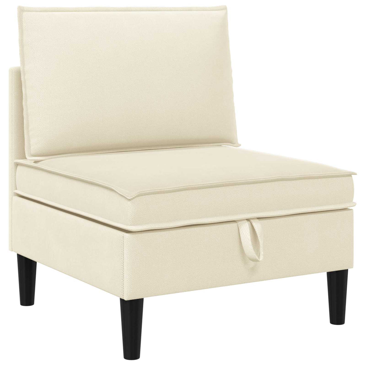 vidaXL Corner Sofa with Storage Cream Velvet