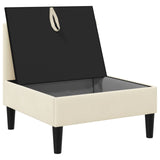 vidaXL Corner Sofa with Storage Cream Velvet