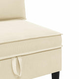 vidaXL Corner Sofa with Storage Cream Velvet
