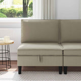 vidaXL Corner Sofa with Storage Cream Velvet