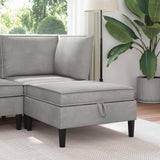 vidaXL Sofa with Storage Light Grey Velvet