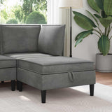 vidaXL Sofa with Storage Light Grey Velvet