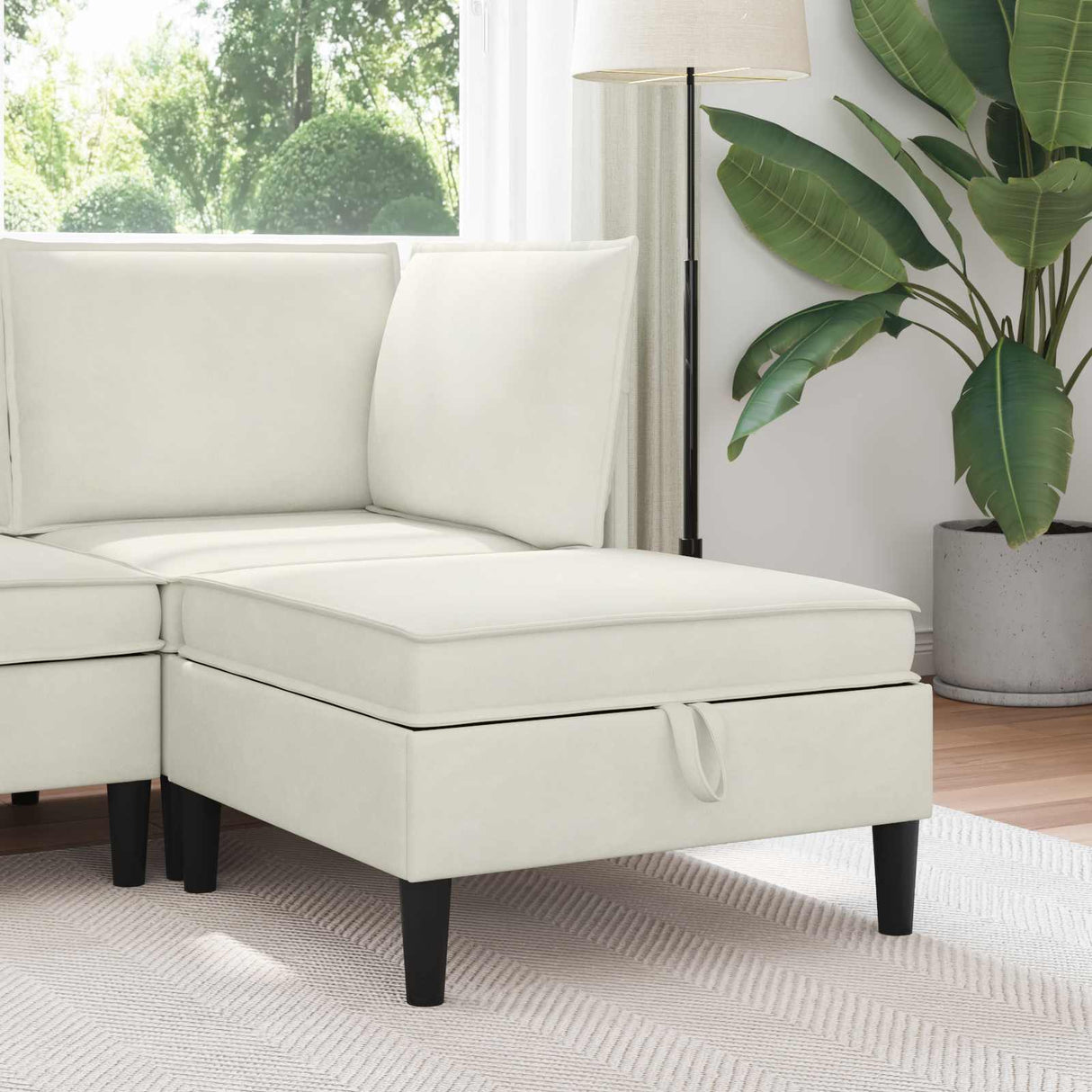 vidaXL Sofa with Storage Light Grey Velvet
