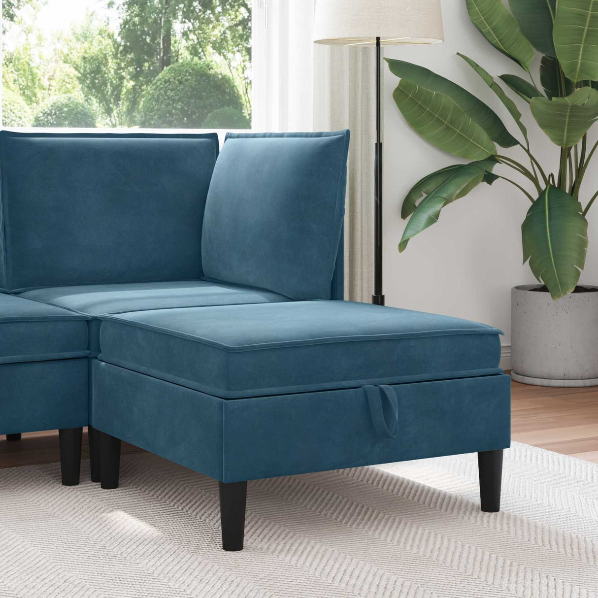 vidaXL Sofa with Storage Light Grey Velvet