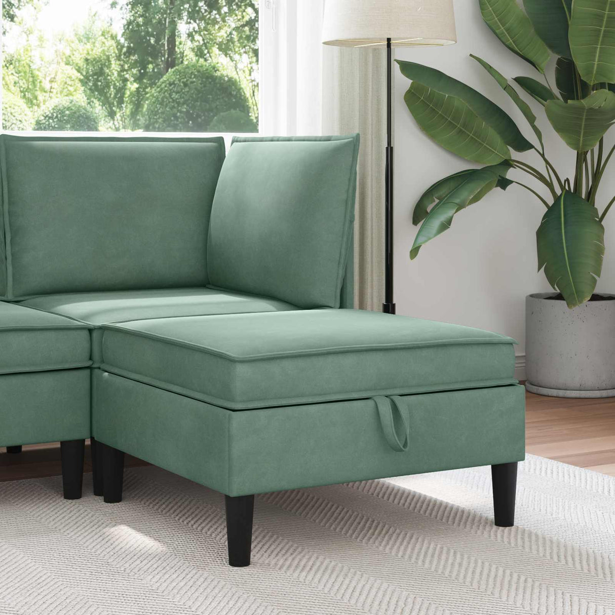 vidaXL Sofa with Storage Light Grey Velvet