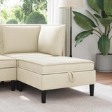 vidaXL Corner Sofa with Storage Cream Velvet