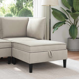 vidaXL Corner Sofa with Storage Cream Velvet