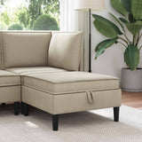 vidaXL Corner Sofa with Storage Cream Velvet