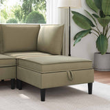 vidaXL Corner Sofa with Storage Cream Velvet