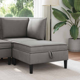 vidaXL Corner Sofa with Storage Cream Velvet