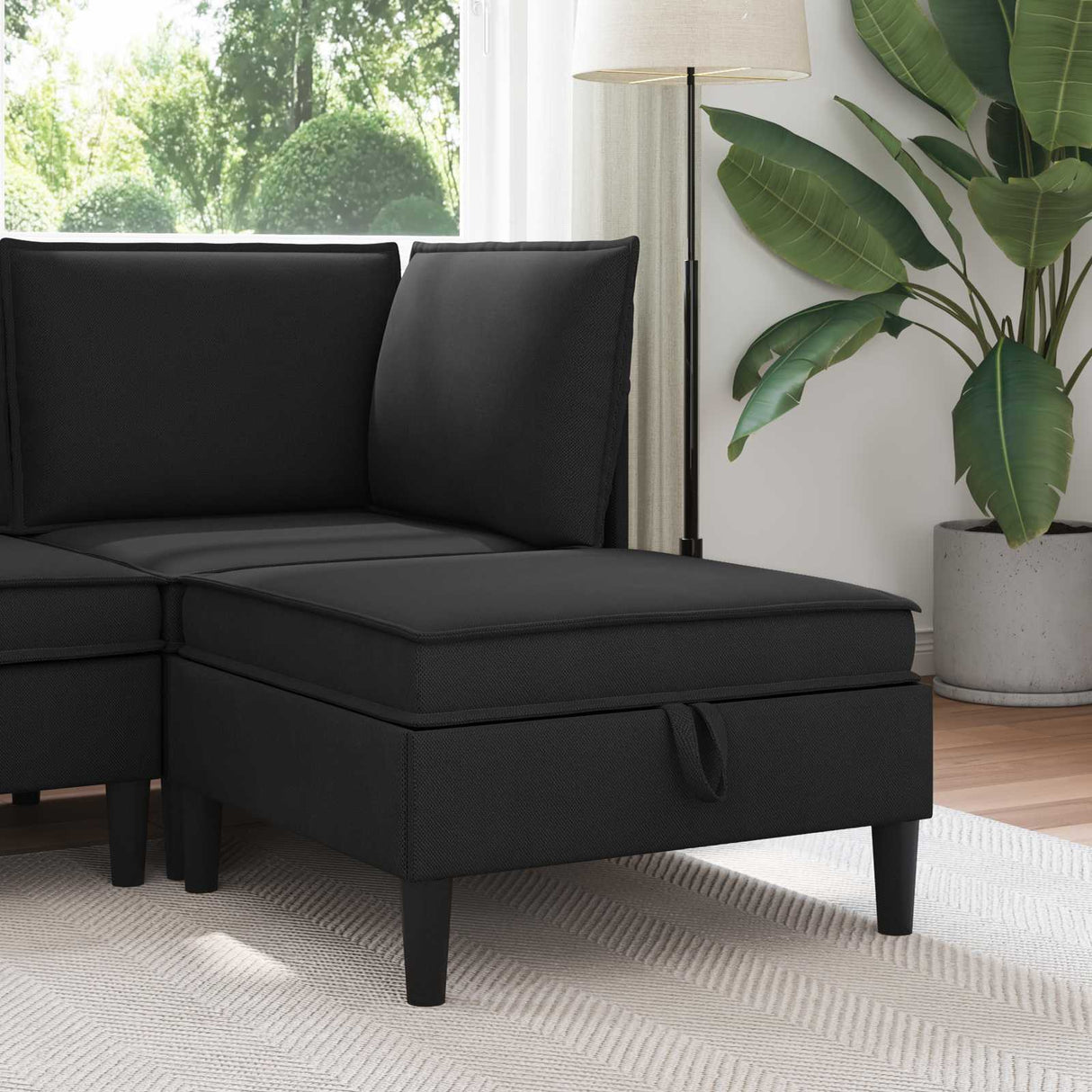 vidaXL Corner Sofa with Storage Cream Velvet