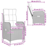 vidaXL Ligstoel voor Tuin Zwart poly rattan
