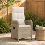 vidaXL Ligstoel voor Tuin Zwart poly rattan