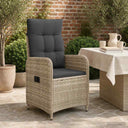 vidaXL Ligstoel voor Tuin Zwart poly rattan