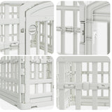 vidaXL 4 Paneel Hondenren Wit 63 x 63 x 40 cm Kunststof